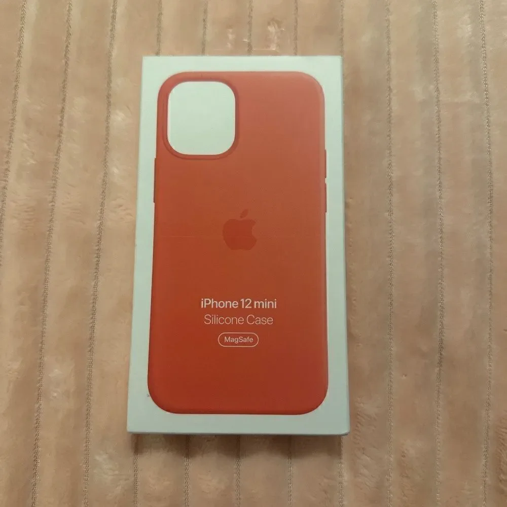 Apple Silicone Case with MagSafe for iPhone 12 mini - Pink/Orange Citrus